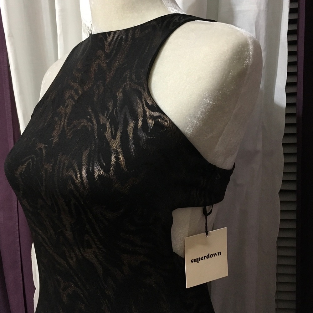 NWT Superdown Tristian Dress XS Black metallic - Picture 10 of 16